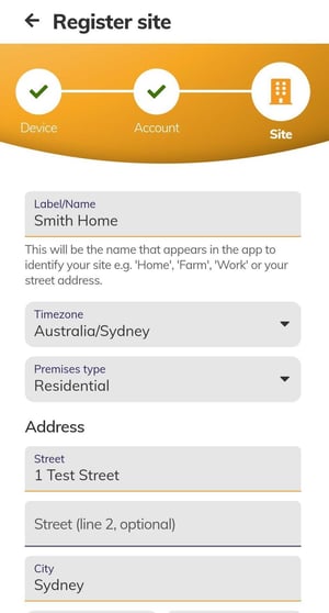 Register site